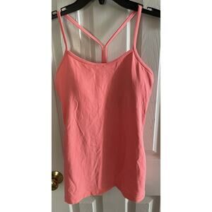 Lululemon Salmon Racerback Tanktop With Built In Bra Size 6